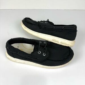 Vionic Skipper Men's Sz 11 Black Slip-On Canvas Casual Shoes Coastal Beachy Boho